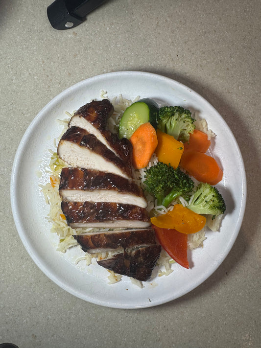 Teriyaki Sesame Salmon with Rice Noodles (Serves 4)