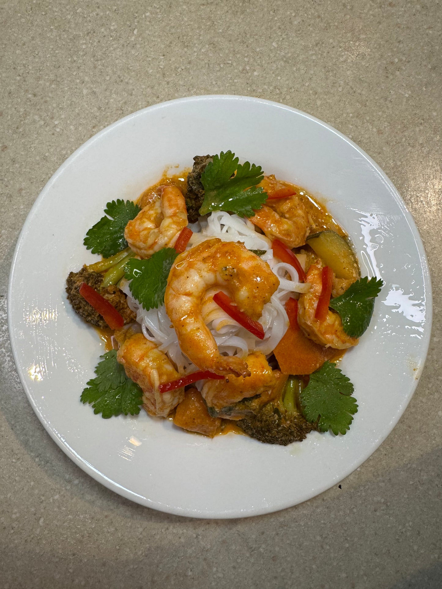 Thai Coconut Curry Shrimp (Serves 4)
